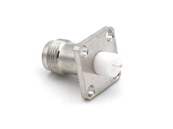 TNC Female Jack 4 Hole Flange PCB Mount RF Coaxial Connector