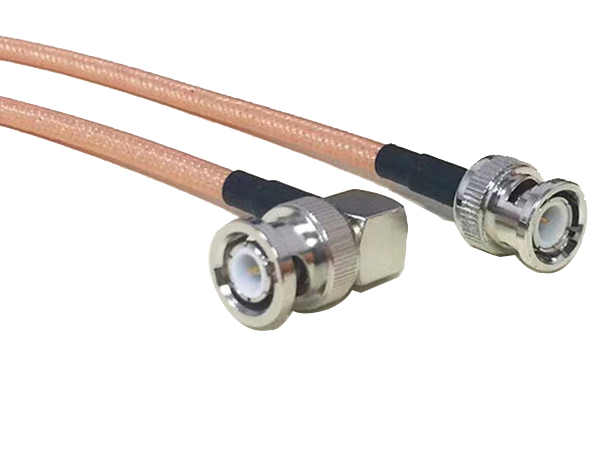 BNC Male to BNC Right Angle Plug Cable Connector Rg142 Antenna Cable